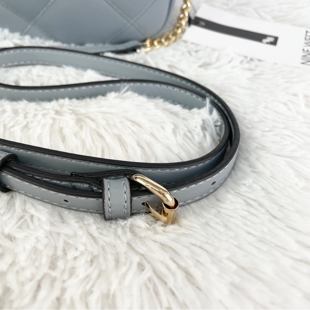 Nine West light pastel blue cross body purse - Picture 7 of 13